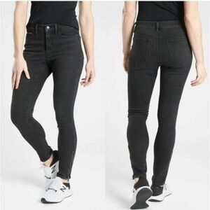 Athleta Sculptek Ultra Skinny Zip Ankle Jeans Carbon Wash Size 10